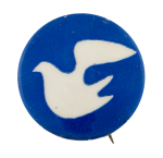 Peace Dove dark blue Cause Button Museum