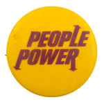 People Power Yellow Cause Busy Beaver Button Museum