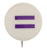 Purple Equals Sign Cause Button Museum