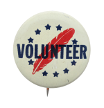 Volunteer Red Feather Cause Button Museum