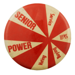 Senior Power Red Cause Busy Beaver Button Museum