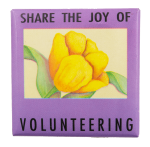 Share the Joy of Volunteering Cause Busy Beaver Button Museum