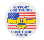 Support Our Troops Cause Button Museum