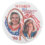 Women for a Democratic America Cause Button Museum