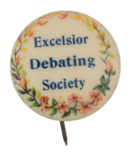 Excelsior Debating Society Club Button Museum