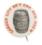 Garden City Brewery Employee Benefit Association Club Button Museum