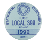 Stationary Engineers Union 1992 Club Button Museum