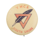 YMCA South Shore Red and Black Club Button Museum