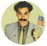 Borat Flag Entertainment Busy Beaver Button Museum