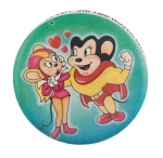 Mighty Mouse And Pearl Pureheart Entertainment Busy Beaver Button Museum