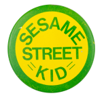 Sesame Street Kid Entertainment Busy Beaver Button Museum