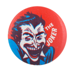 The Joker In Blue Shirt Entertainment Busy Beaver Button Museum