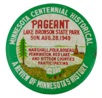Minnesota Centennial Historical Pageant Event Busy Beaver Button Museum