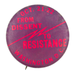 From Dissent to Resistance Event Button Museum