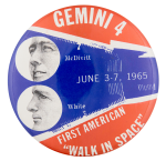 Gemini 4 Walk In Space Events Button Museum