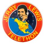 Jerry Lewis Telethon with phone Event Button Museum