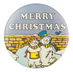 Merry Christmas Snowmen Event Button Museum