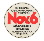 November 6 March Rally Event Button Museum