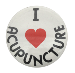 I Heart Acupuncture button back Button Museum