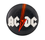 AC/DC Red Lightening Bolt Music Button Museum