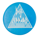 Def Leppard Blue and White Music Button Museum