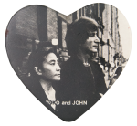 Yoko and John Heart Music Button Museum