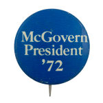 McGovern President '72 Political Busy Beaver Button Museum