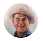 Ronald Reagan Political Busy Beaver Button Museum