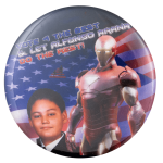 Vote 4 Alfonso Iron Man Political Busy Beaver Button Museum