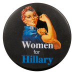 Women for Hillary Political Busy Beaver Button Museum