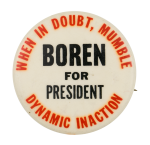 Boren for President Political Button Museum