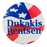 Dukakis Bentsen Flag Political Button Museum