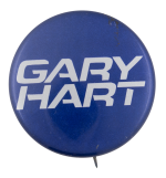 Gary Hart Blue Political Button Museum