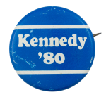 Kennedy 1980 with Stripes Political Button Museum