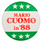 Mario Cuomo in '88 Political Button Museum