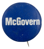 McGovern Blue Political Busy Beaver Button Museum