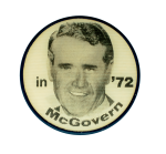 McGovern Eagleton '72 Political Busy Beaver Button Museum