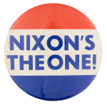 Nixon's the one red white and blue  Political Button Museum
