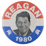 Reagan 1980 Political Busy Beaver Button Museum