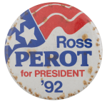 Ross Perot 1992 Political Busy Beaver Button Museum