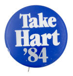 Take Hart 1984 Political Button Museum