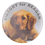 Victory for Reagan Puppy Political Button Museum