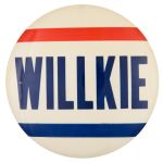 Willkie Red and Blue Two Political Button Museum