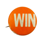 Win Orange Political Busy Beaver Button Museum