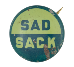 Sad Sack Green Ice Breakers Button Museum