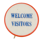 Welcome Visitors Ice Breakers Button Museum