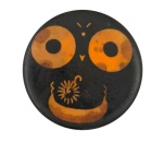 Orange and Black Face Smileys Button Museum