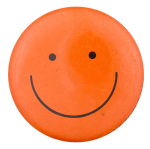 Orange Smiley 3 Smileys Button Museum