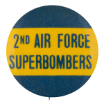 2nd Air Force Superbombers Sports Button Museum