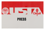 USTA Circuit Press red Event Button Museum